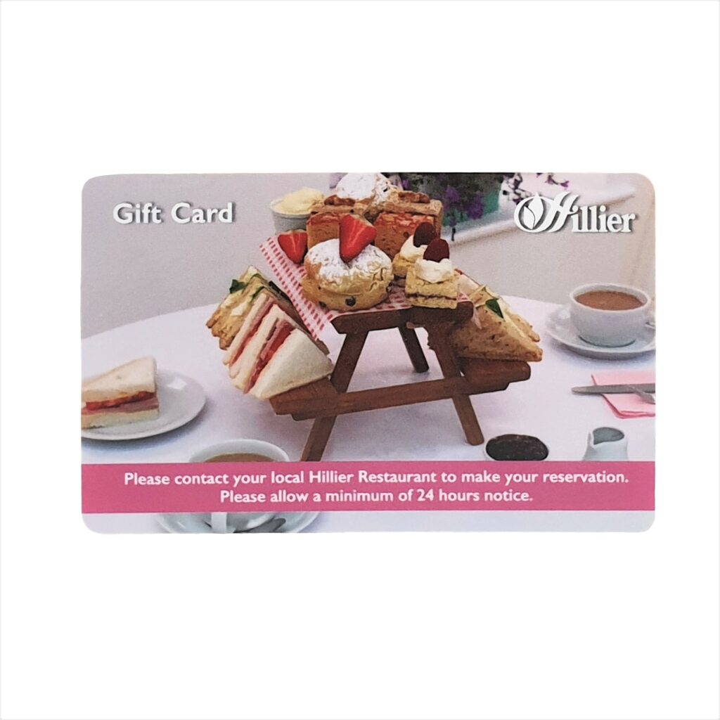 Hillier Gift Card – Afternoon Tea 00336324