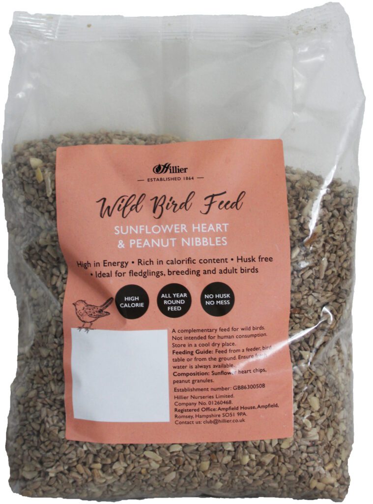 Hillier Sunflower Heart & Peanut Nibbles Bird Feed 2kg