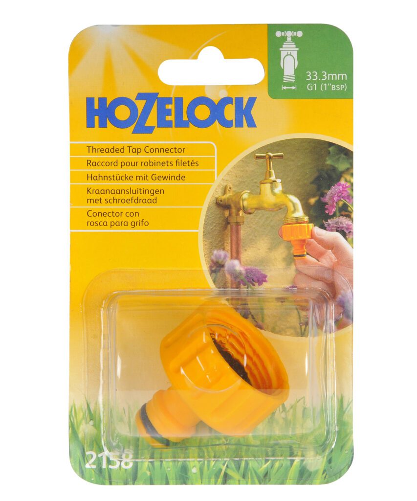Hozelock Threaded Tap Connector 1″ 5010646005234