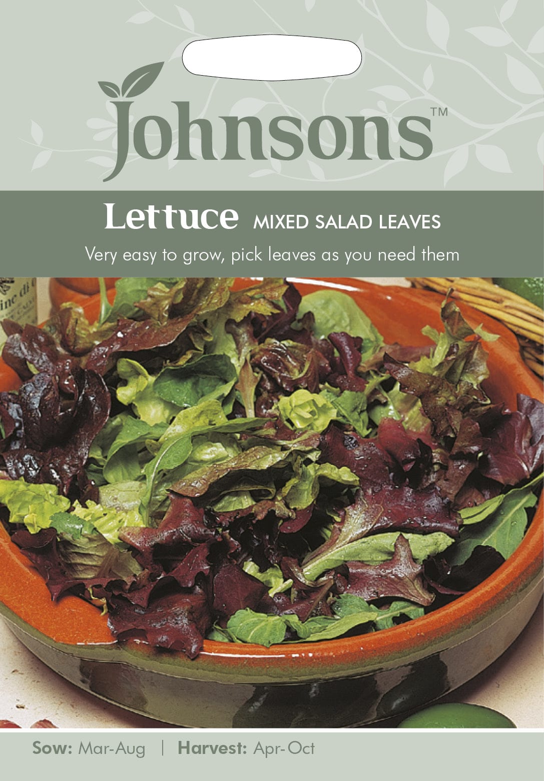 Johnsons Lettuce Mixed Salad Leaves Seeds Hillier