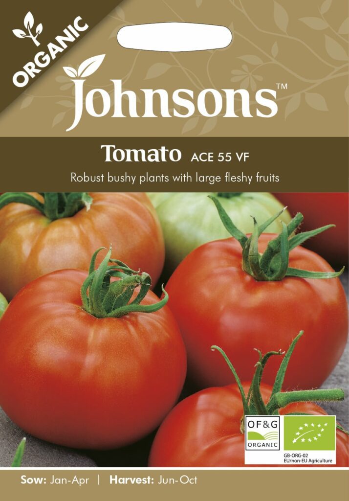 Johnsons Organic Tomato Ace 55 Seeds 5010931283774