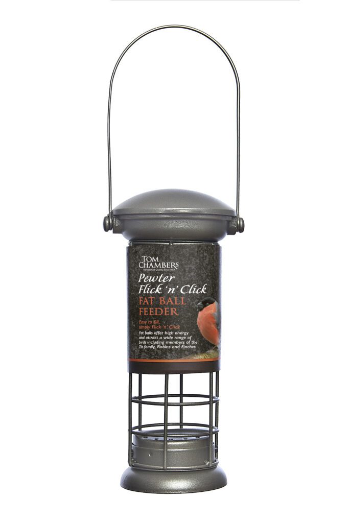 Pewter Flick ‘n’ Click Fat Ball Feeder 5022506029328