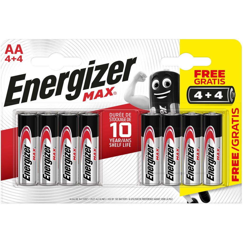 Energizer Max Battery AA 4+4 8pk 7638900427868