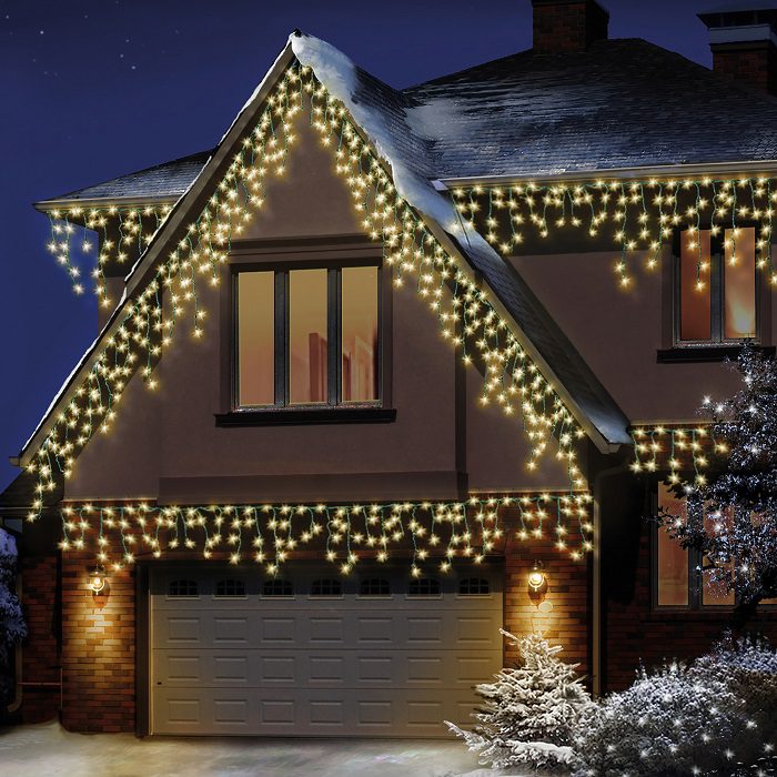 Snowing Icicles LED Warm White Lights 5053844155080