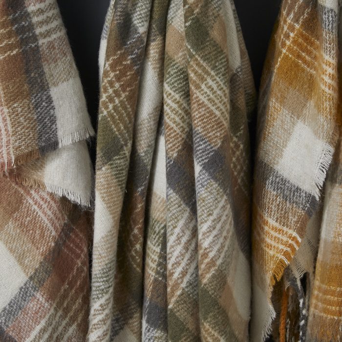 Faux Mohair Check Throw 5018305869937