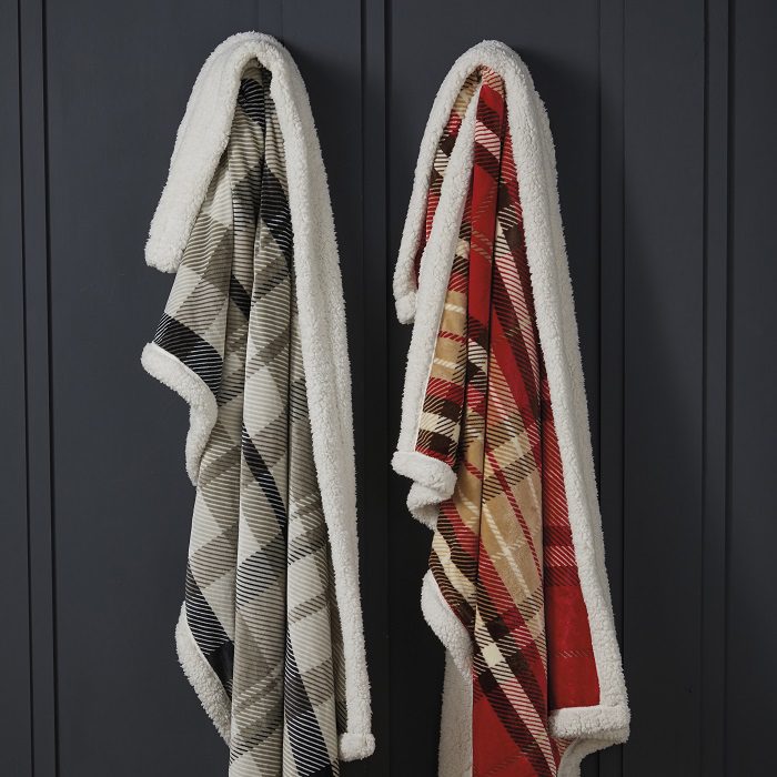 Check Sherpa Flannel Throw 5018305869296