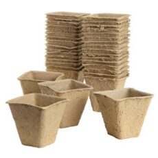 Gro-Sure 6cm Square Fibre Pots Pack of 20