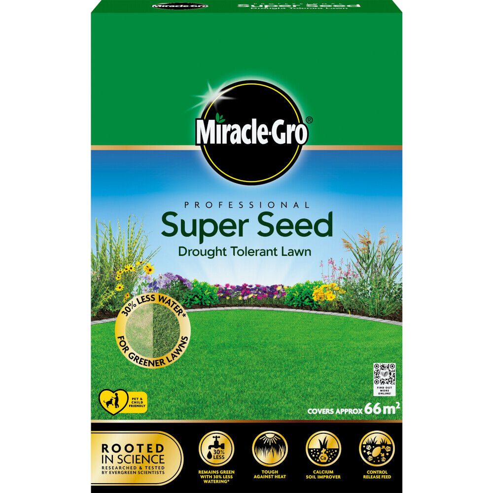 Miracle-Gro Super Seed Drought Resistant Lawn Seed 2kg 66m² 5010272192889