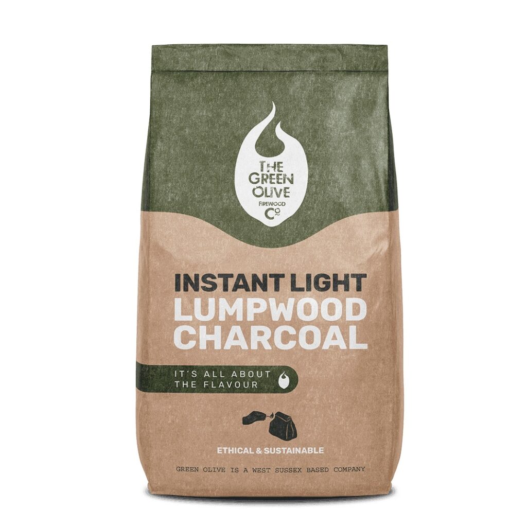Green Olive Instant Light Lumpwood Charcoal 2kg 5060333210120