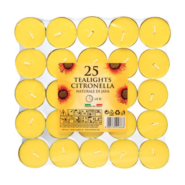 Citronella Tealights Pack of 25 8005730016668