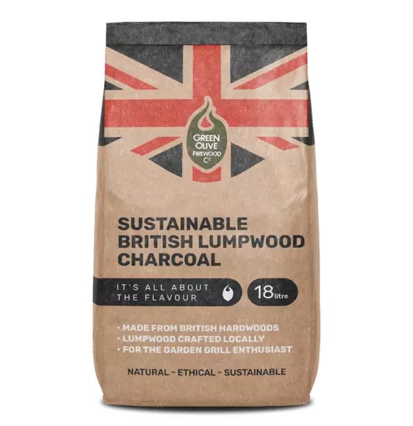 Green Olive Sustainable British Lumpwood Charcoal 18L 5060333211127