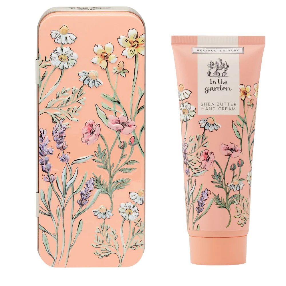 Heathcote & Ivory In The Garden Hand Cream in Embossed Tin 100ml 5015632091611