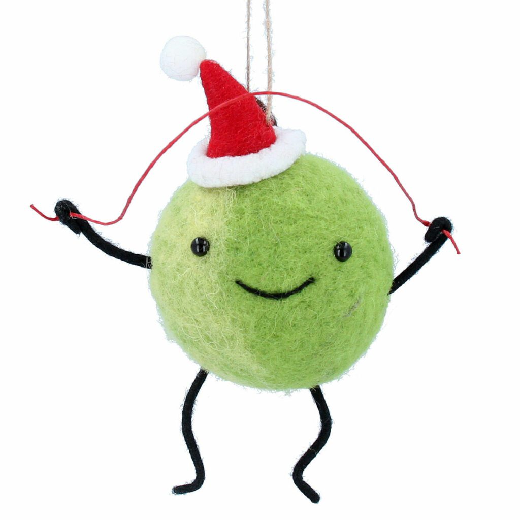 Gisela Graham Woollen Decoration Christmas Brussels Sprout Man 5030026153935