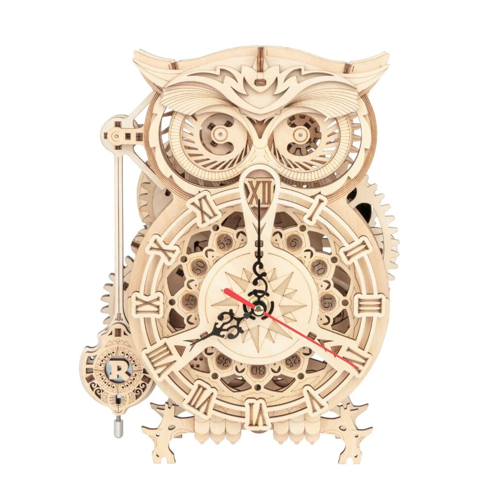 Robotime Owl Clock Model Kit 6946785112900