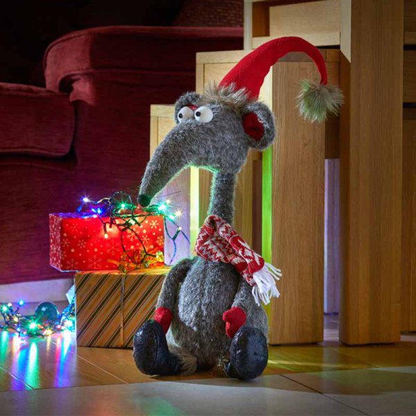 Renton Rat Christmas Decoration Grey