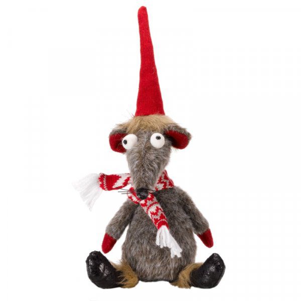 Remi Rat Christmas Decoration Grey 5050642035798