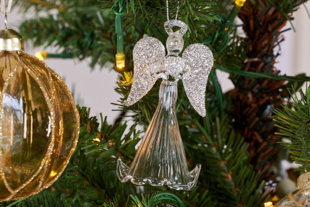 Glass fairy Christmas hanging decoration