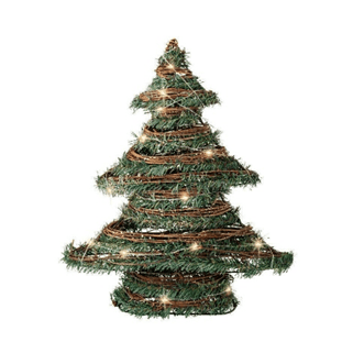 rattan green christmas tree decoration ornament