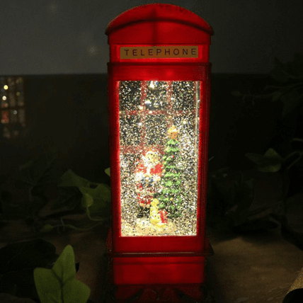 father christmas in telephone box