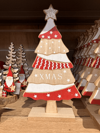 wooden christmas tree ornament