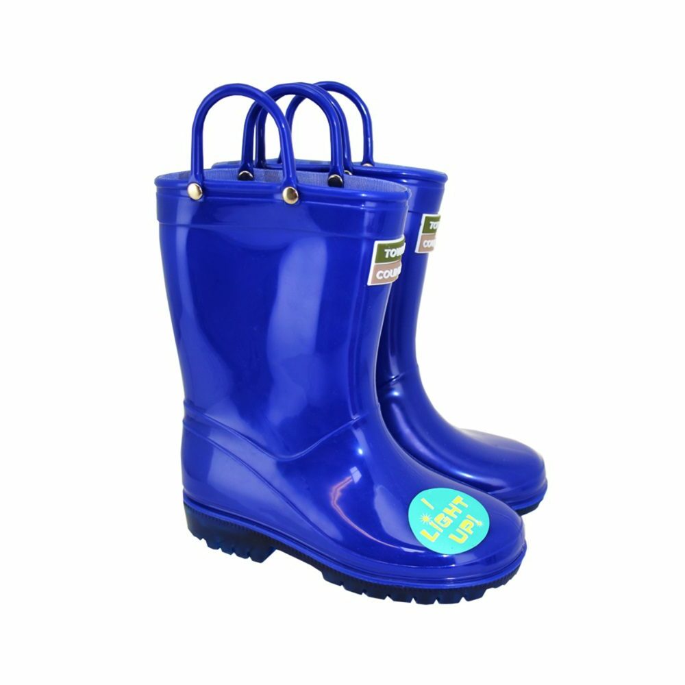 Town & Country Kids Light Up Wellington Boots Blue 5020358002339