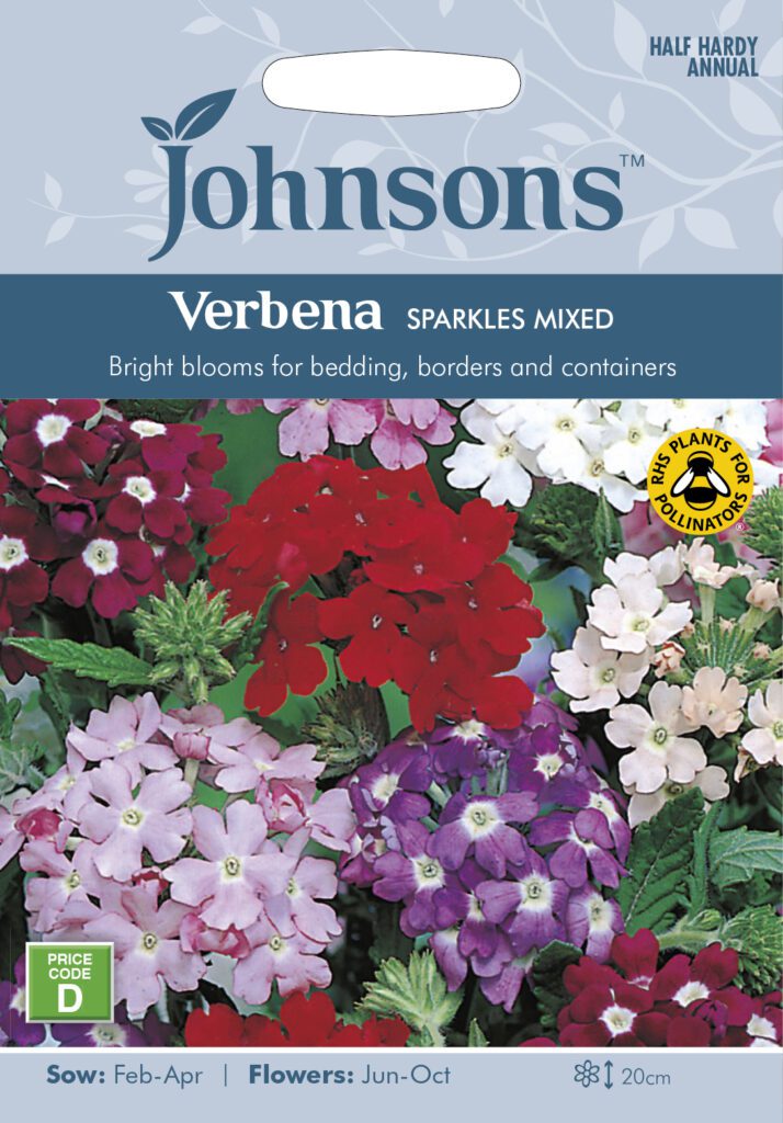 Johnsons Verbena Sparkles Mixed Seeds 5010931006038