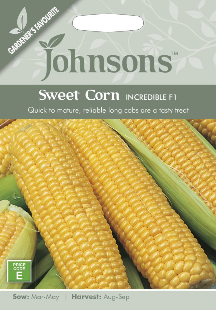 Johnsons Sweet Corn Incredible F1 Seeds 5010931008322