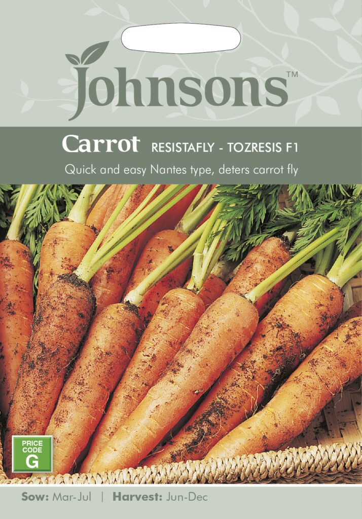 Johnsons Carrot Resistafly Tozresis F1 Seeds 5010931008414