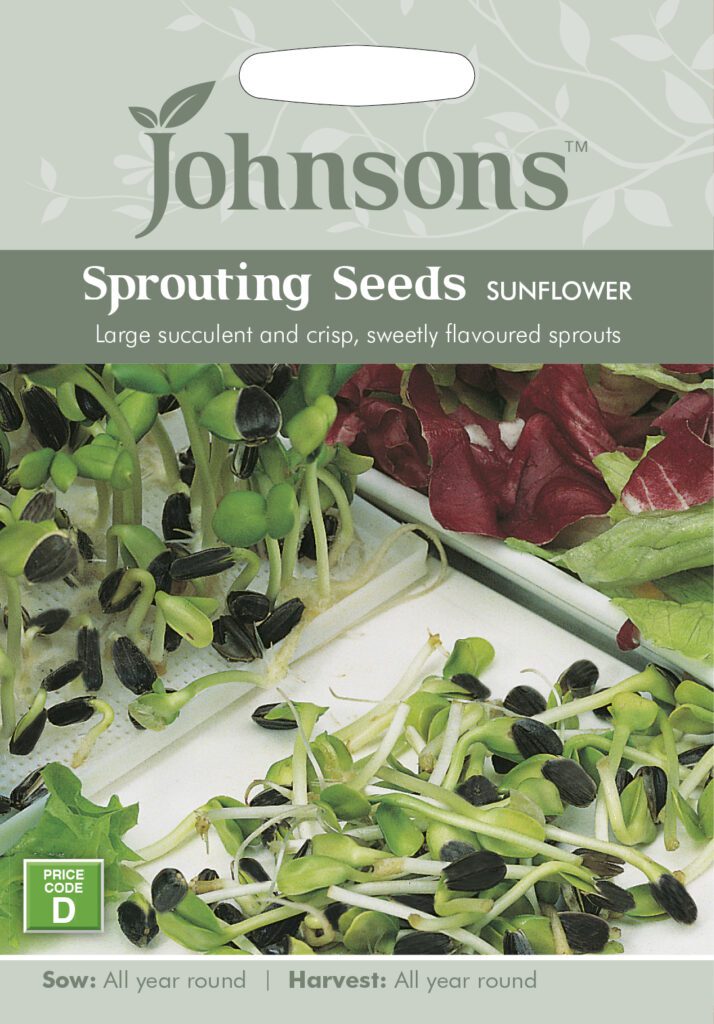 Johnsons Sunflower Black Seeded Seeds 5010931008971
