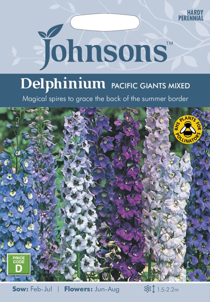 Johnsons Delphinium Pacific Giants Mixed Seeds 5010931111602