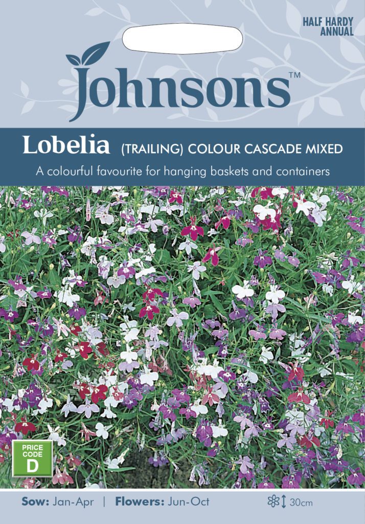 Johnsons Lobelia Colour Cascade Mix Seeds 5010931114191