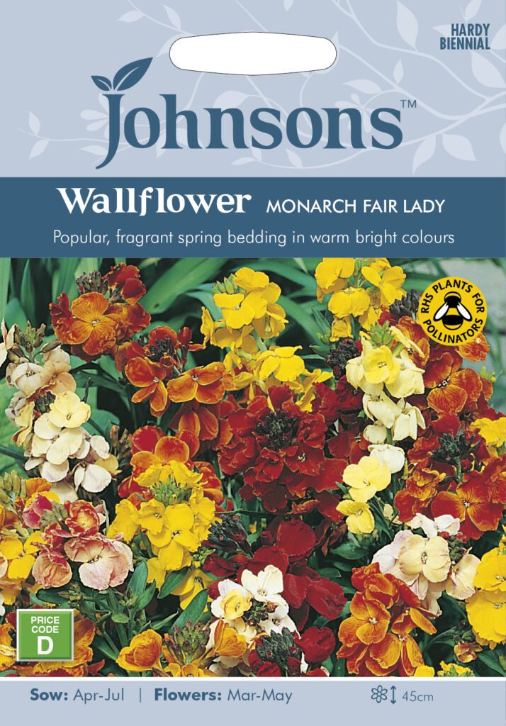 Johnsons Wallflower Monarch Fair Lady Seeds 5010931114870