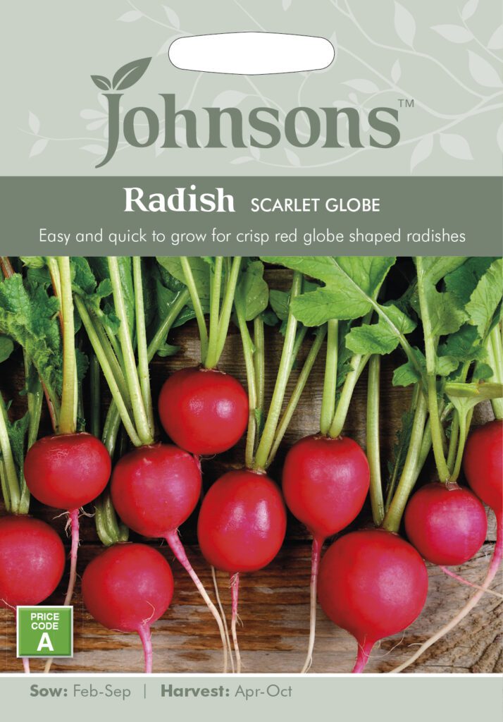 Johnsons Radish Scarlet Globe Seeds 5010931142842