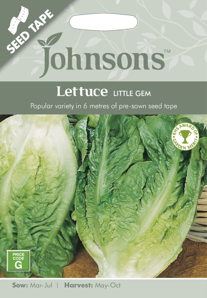 Johnsons Lettuce Little Gem Seed Tape 5010931193097