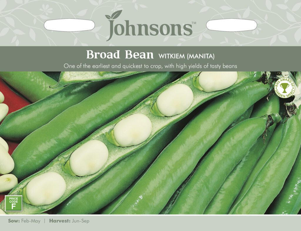 Johnsons Broad Bean Witkiem (Manita) Seeds 5010931210060