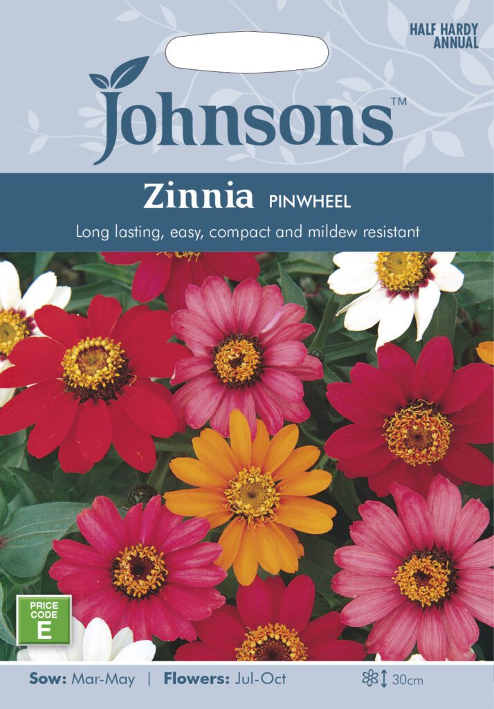 Johnsons Zinnia Pinwheel Seeds 5010931246021