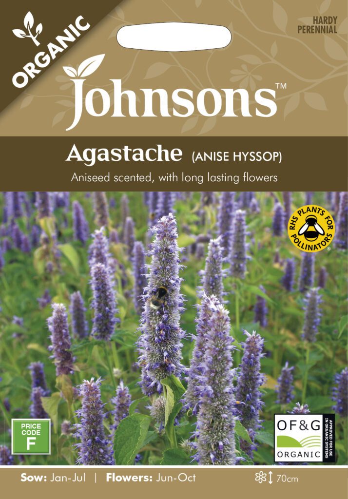 Johnsons Organic Agastache Anise Hyssop Seeds 5010931328161