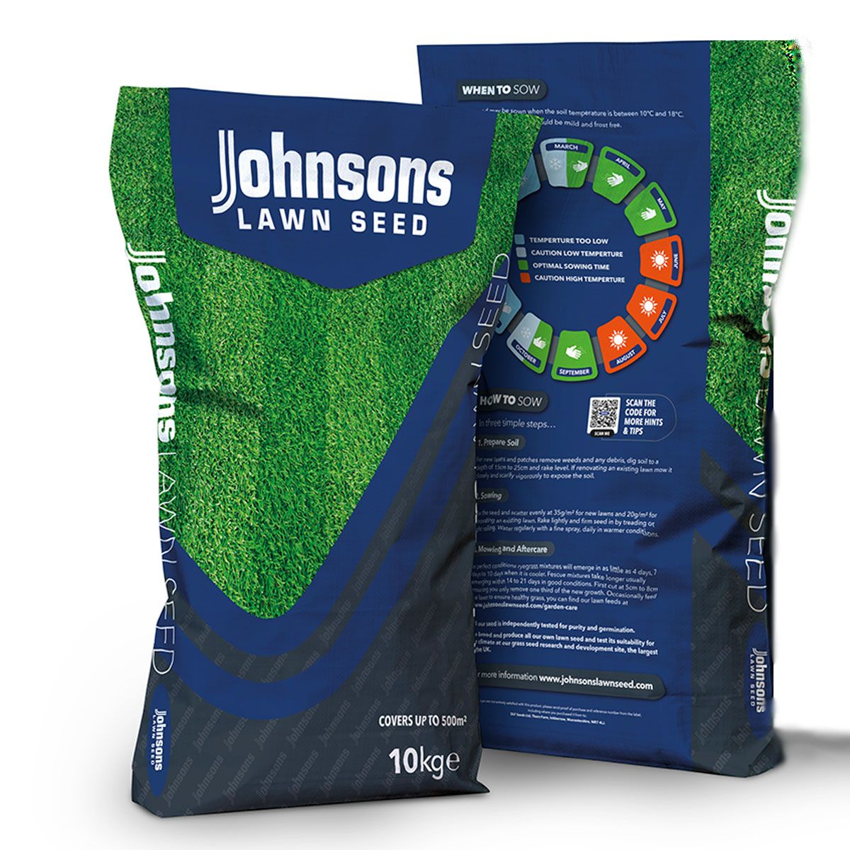5055040402364 Johnsons Any Time Lawn Seed 10kg