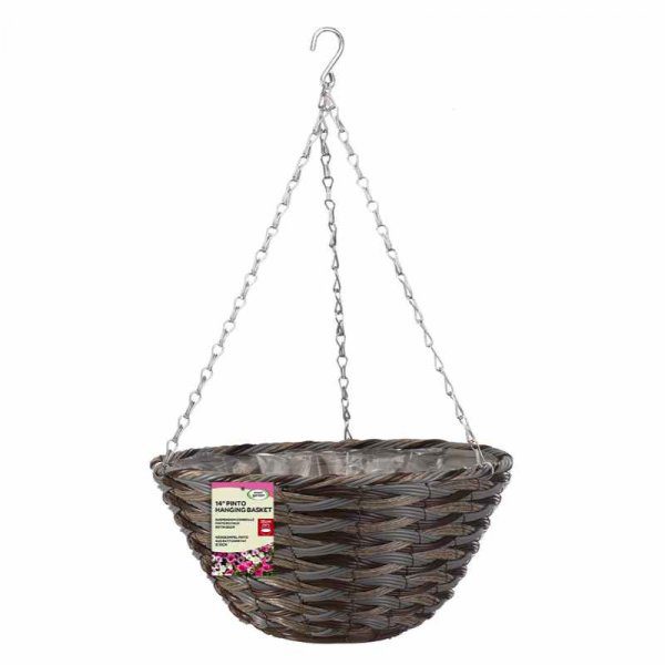 Pinto Faux Rattan Hanging Basket 5050642017305