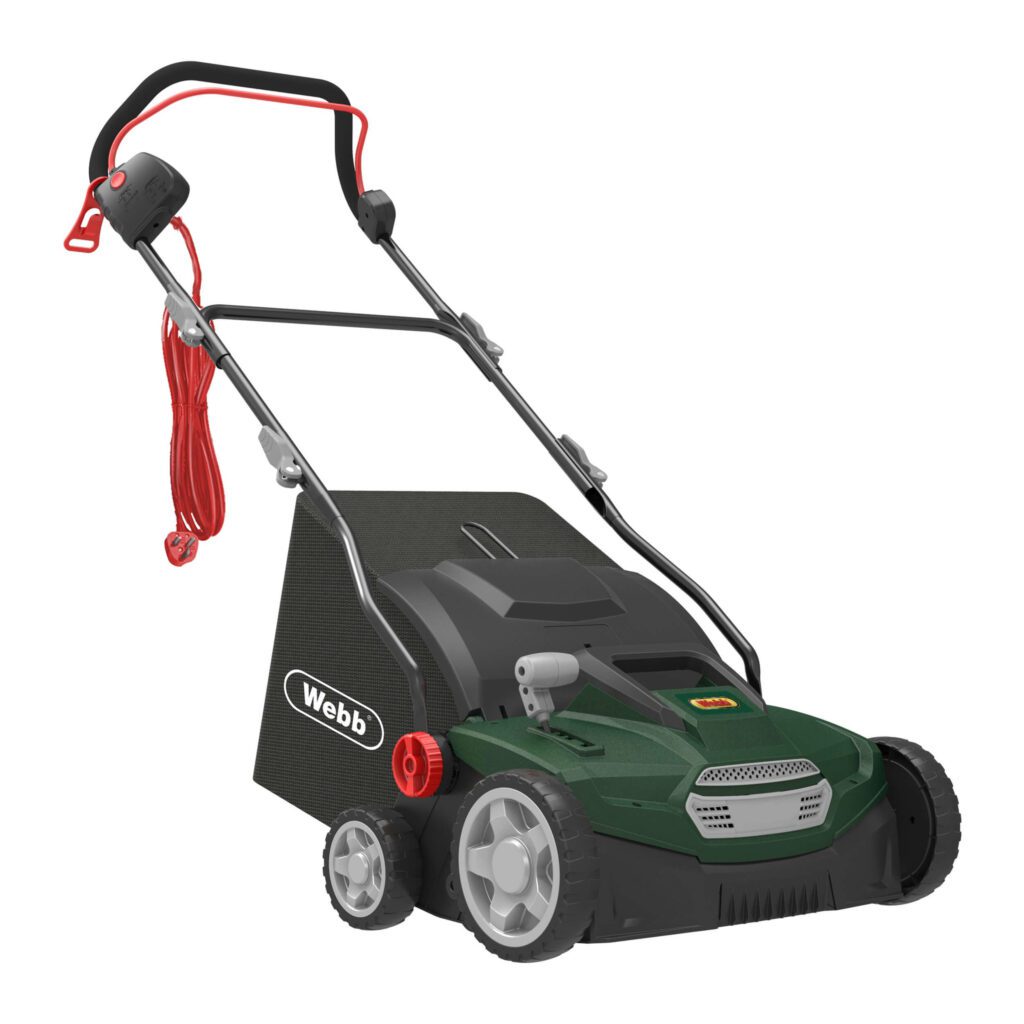 Webb WEESR 2 in 1 Electric Scarifier & Lawn Rake 5055661903998